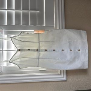 A cute fitted white dress